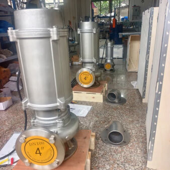مضخة مياه الصرف الصحي الغاطسة من الفولاذ المقاوم للصدأ 100WQP100-15-7.5KW | مضخة مياه الصرف الصحي مقاومة للتآكل وغير قابلة للانسداد