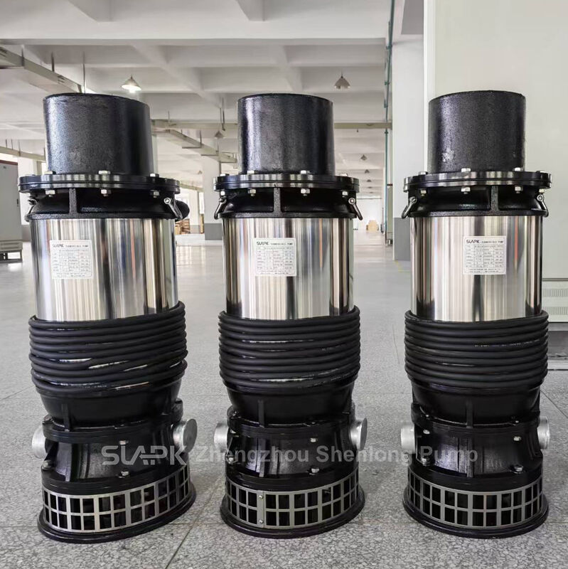مضخة صرف محمولة عالية التدفق 510 م³/ساعة مع مخرج بقطر كبير DN150-DN300mm لتربية الأحياء المائية والري