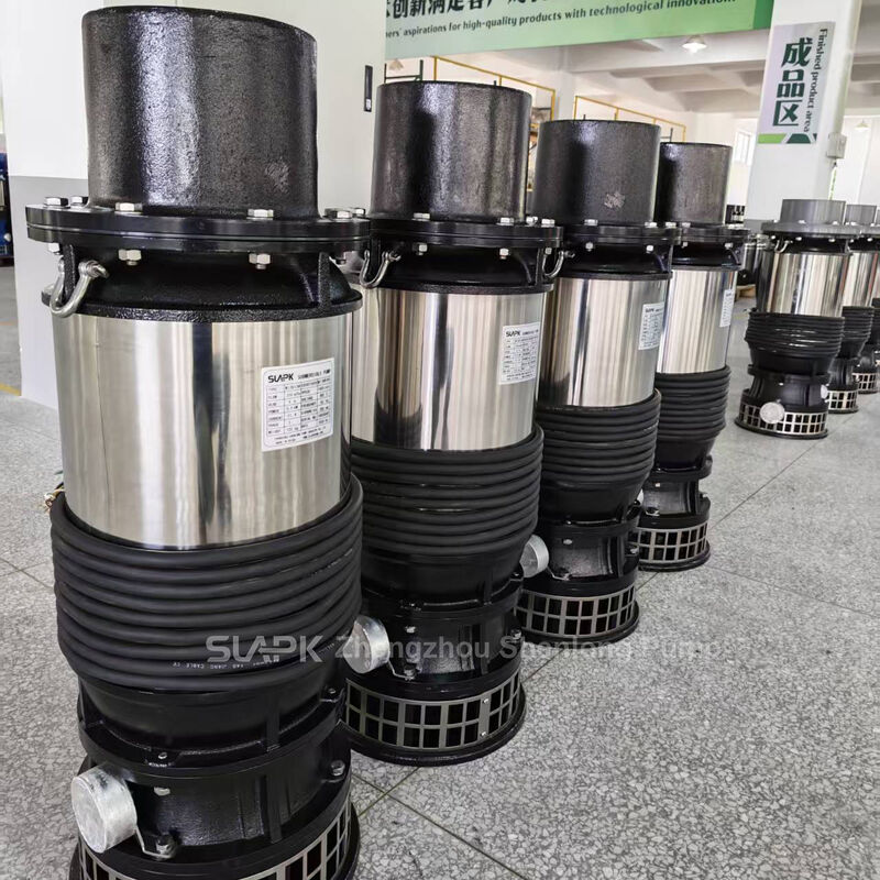 مضخة صرف محمولة عالية التدفق 510 م³/ساعة مع مخرج بقطر كبير DN150-DN300mm لتربية الأحياء المائية والري