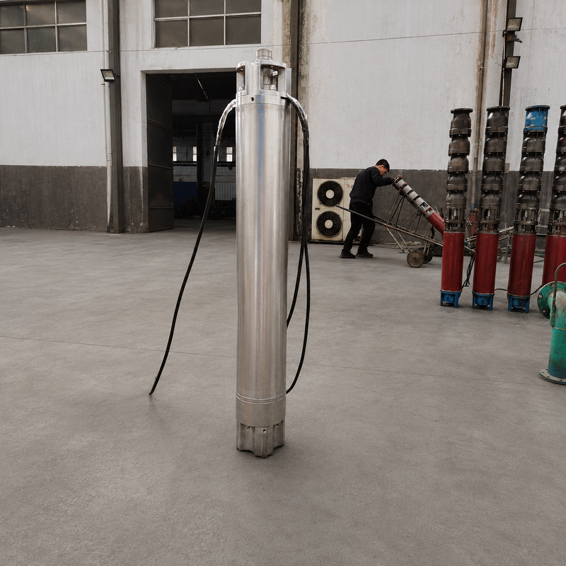 مضخة آبار عميقة من الفولاذ المقاوم للصدأ 200QJH150-150-110kW، ضخ عالي التدفق وعالي الرفع للآبار العميقة وأنظمة المياه الهندسية