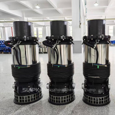 مضخة صرف محمولة عالية التدفق 510 م³/ساعة مع مخرج بقطر كبير DN150-DN300mm لتربية الأحياء المائية والري